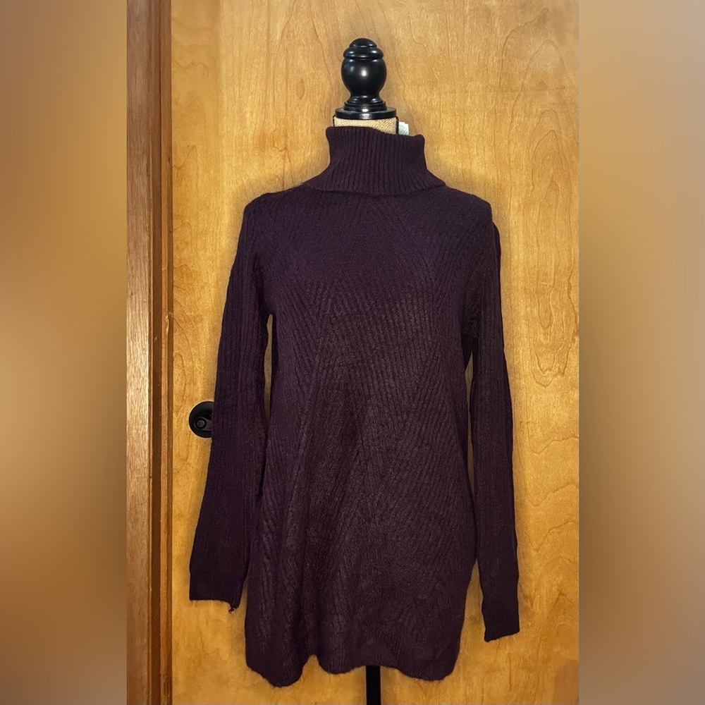 Ellie Purple Cowl Neck Sweater